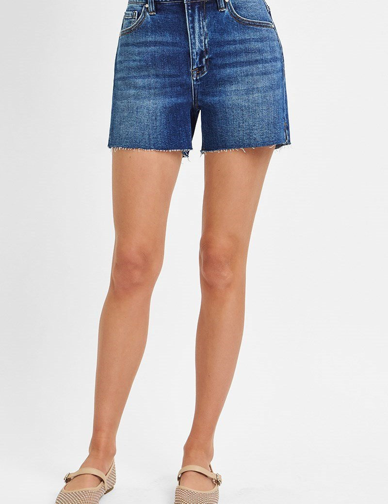 Allison High Rise Raw Cut Hem Shorts - MTT Collective