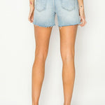 Allison High Rise Raw Cut Hem Shorts - MTT Collective