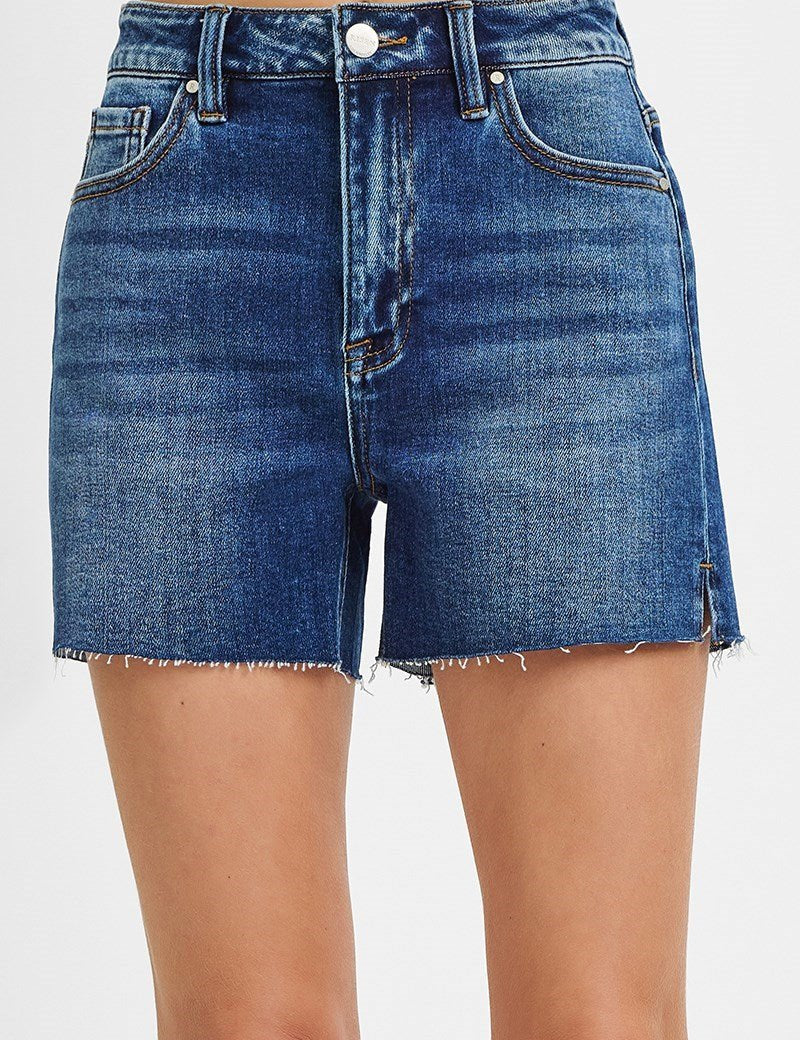 Allison High Rise Raw Cut Hem Shorts - MTT Collective