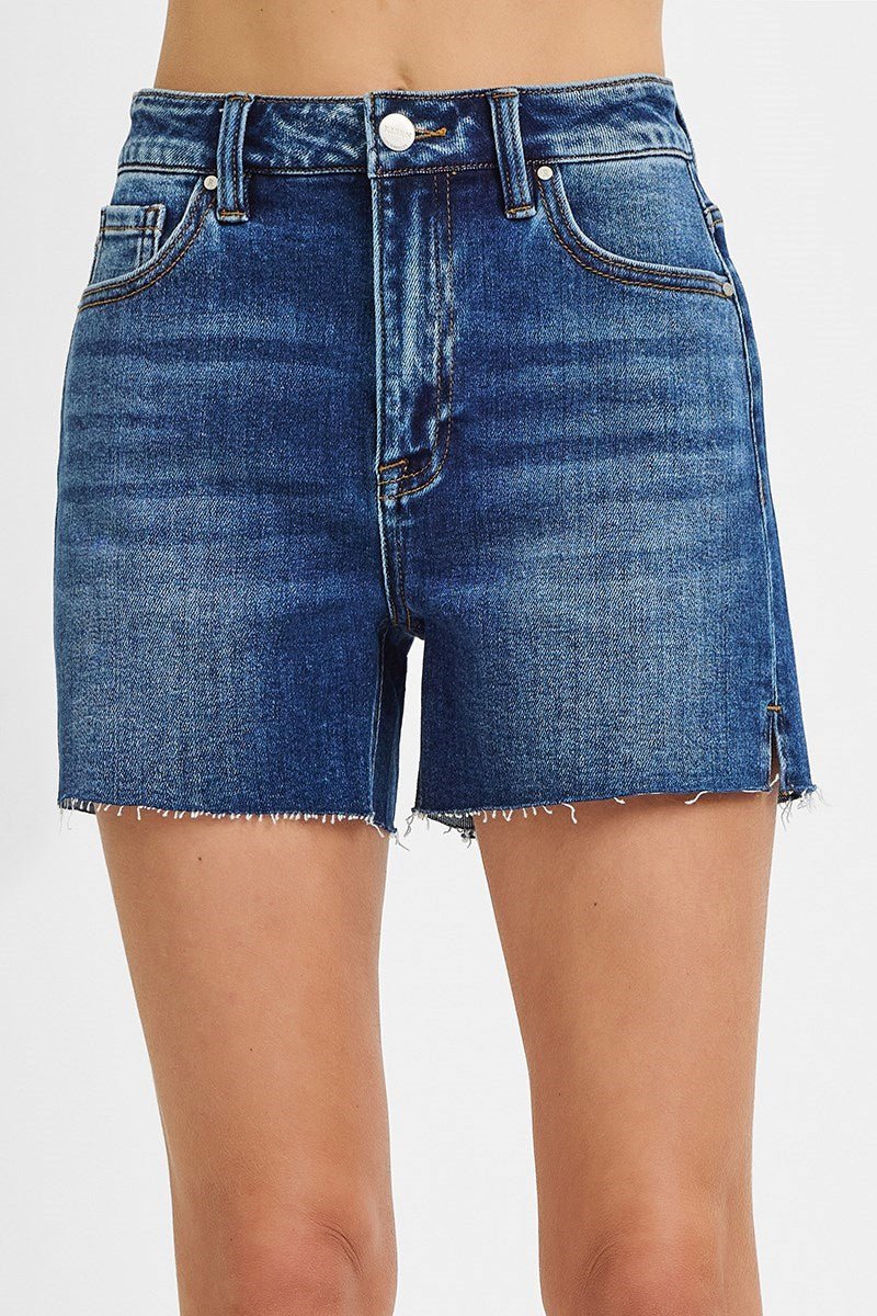 Allison High Rise Raw Cut Hem Shorts - MTT Collective