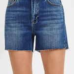 Allison High Rise Raw Cut Hem Shorts - MTT Collective