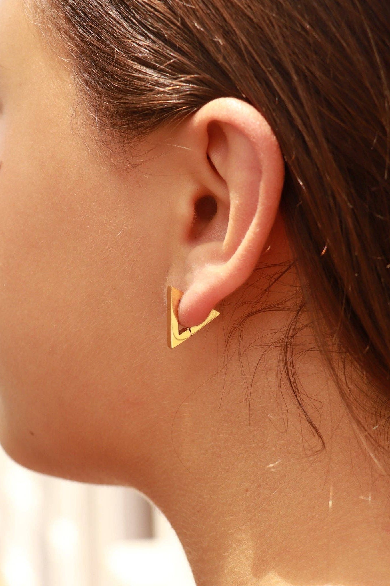 Allison Triangle Huggie Earrings - MTT Collective