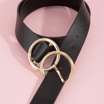 Alma Double Hoop Buckle Vegan Leather Belt - MTT Collective