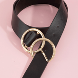 Alma Double Hoop Buckle Vegan Leather Belt - MTT Collective