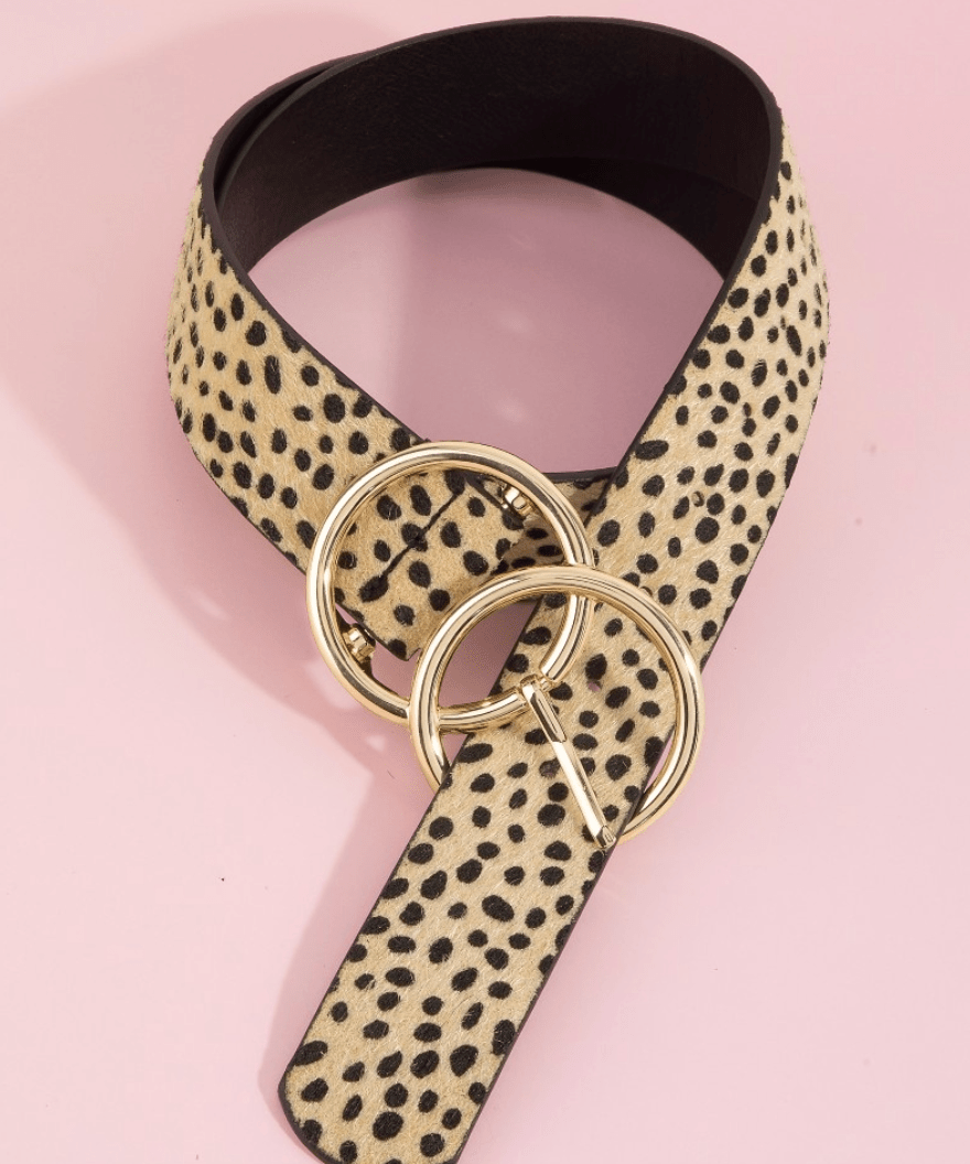 Alma Double Hoop Buckle Vegan Leather Belt - MTT Collective