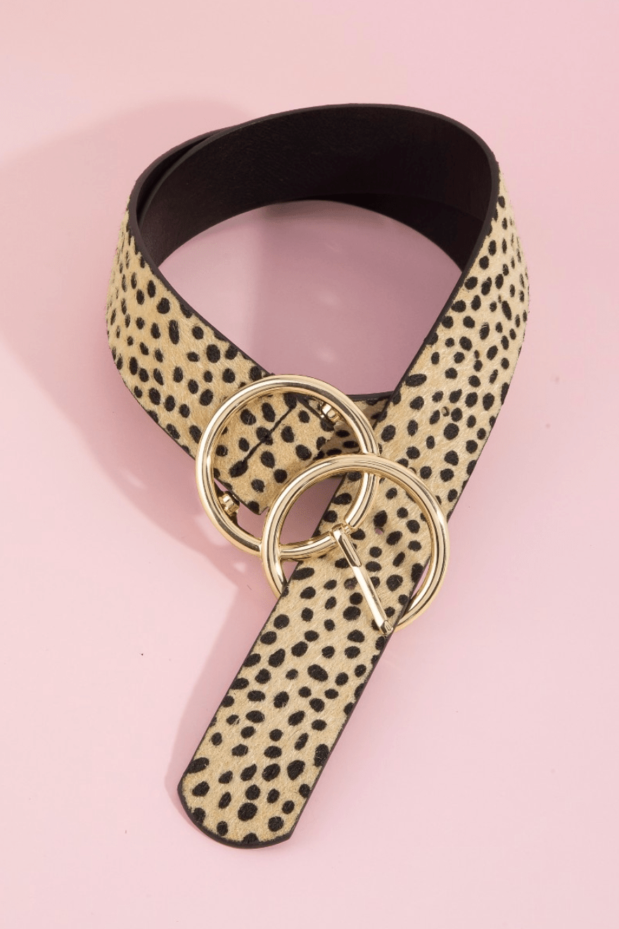 Alma Double Hoop Buckle Vegan Leather Belt - MTT Collective