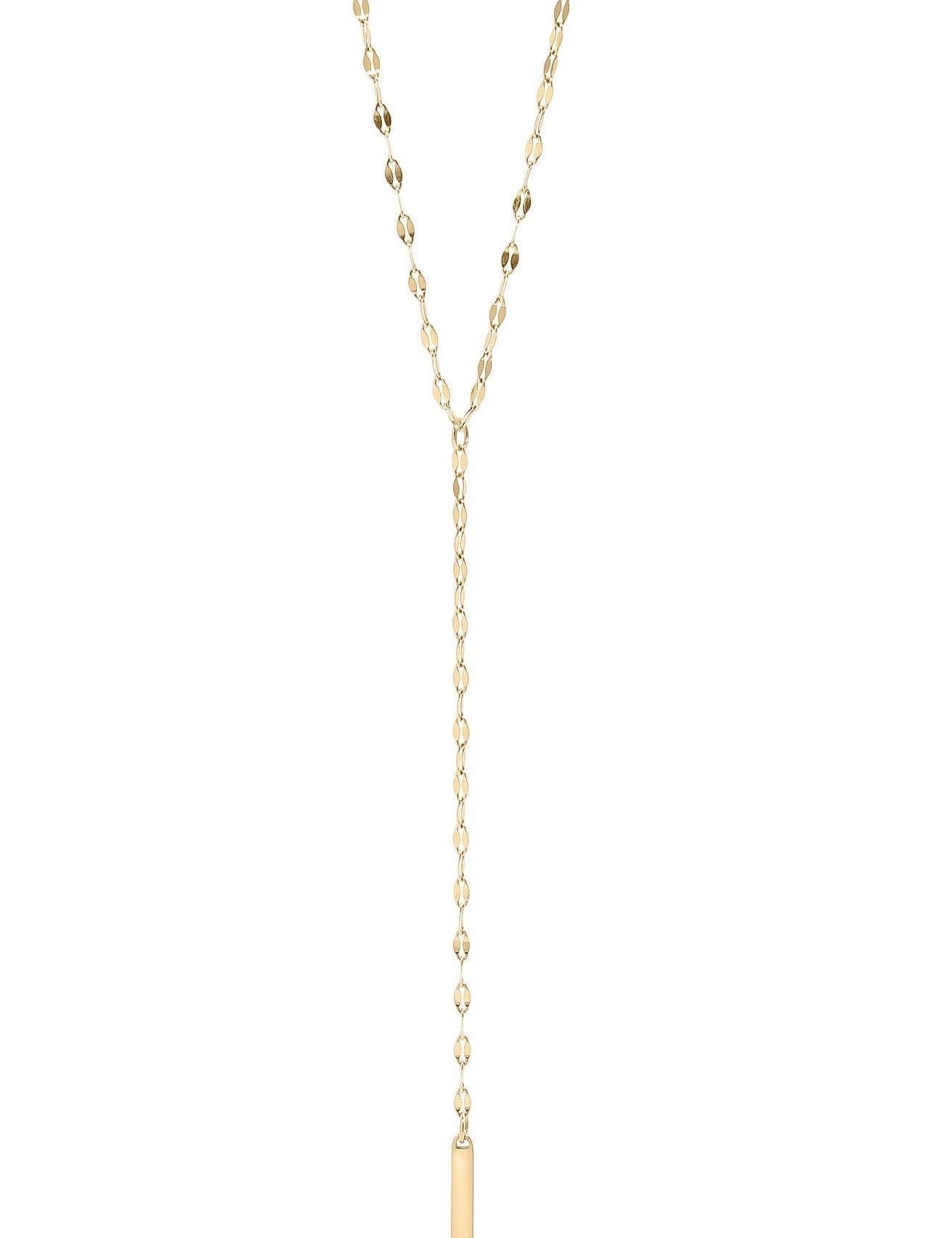 Alora Y - Shaped Blank Bar Lariat Necklace - MTT Collective