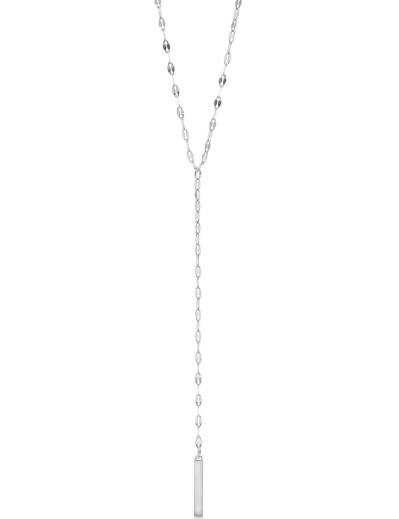 Alora Y - Shaped Blank Bar Lariat Necklace - MTT Collective