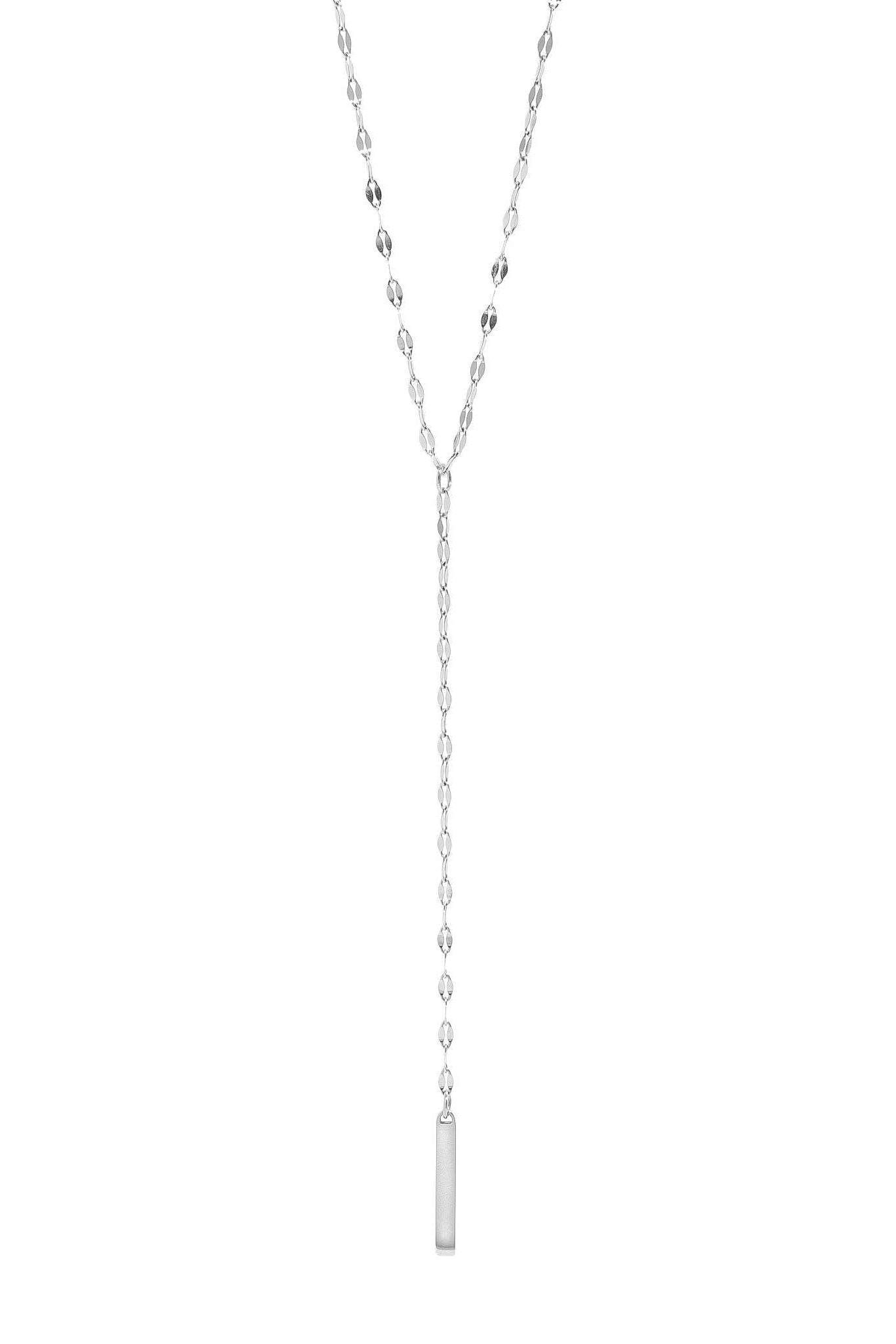 Alora Y - Shaped Blank Bar Lariat Necklace - MTT Collective