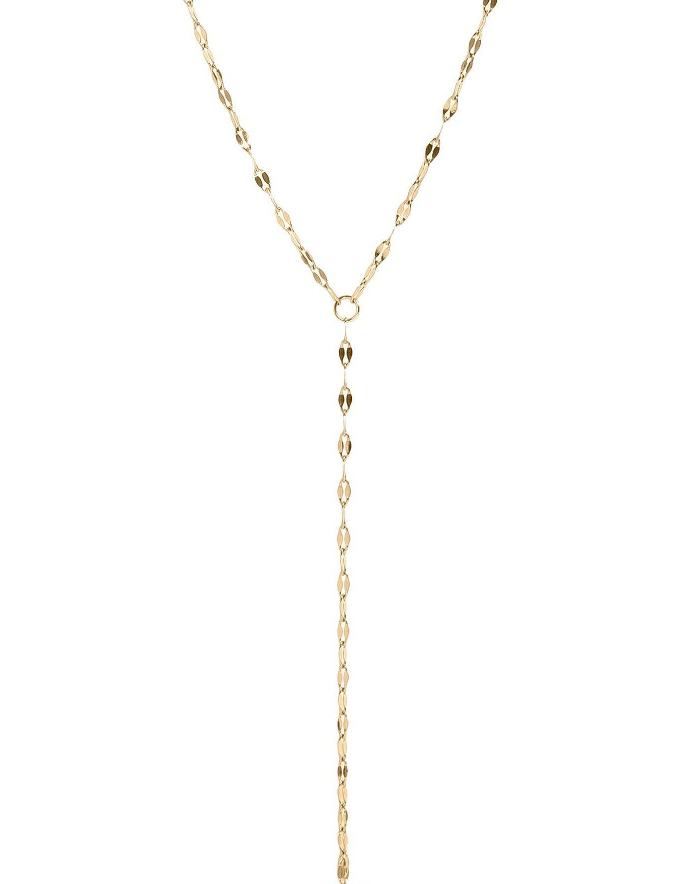Amanda Lip Chain Lariat Necklace - MTT Collective