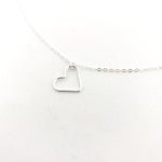 Amara Open Hanging Heart Necklace - MTT Collective