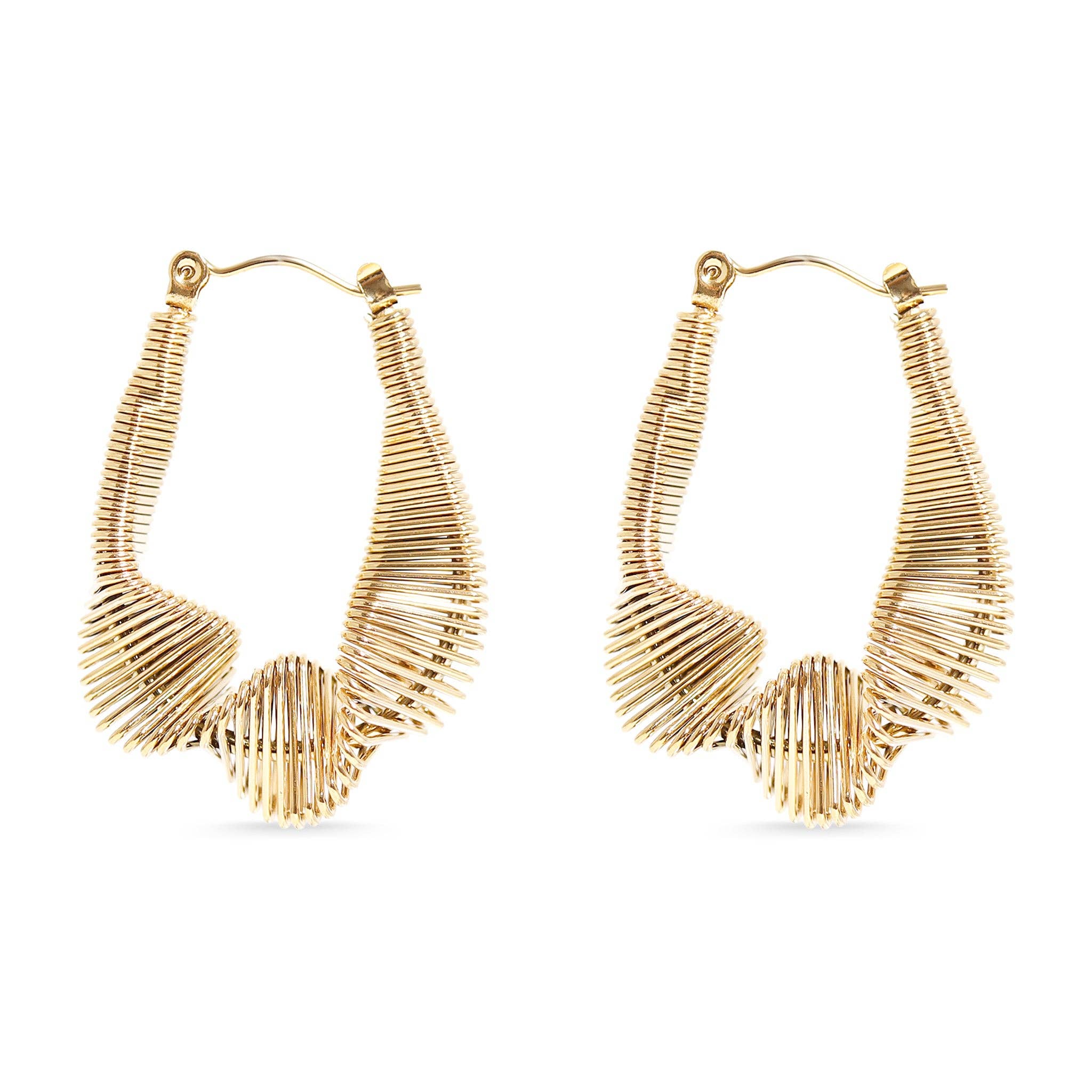 Amelia Wired Statement Hoop Earrings - MTT Collective