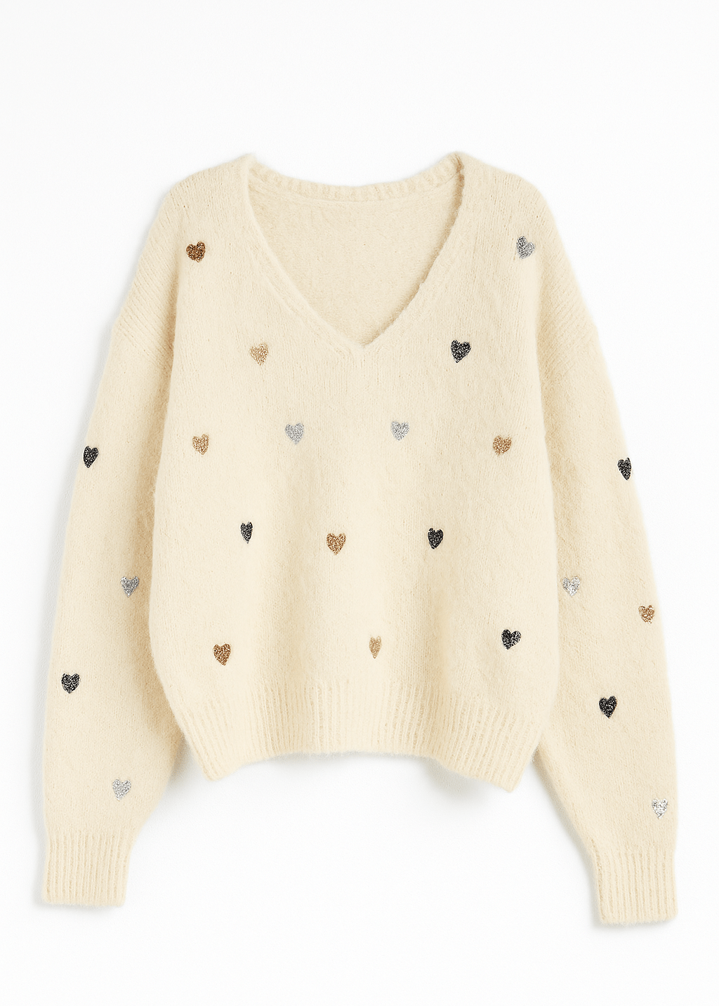Amelie Sequin Heart Sweater - MTT Collective