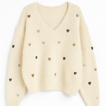 Amelie Sequin Heart Sweater - MTT Collective