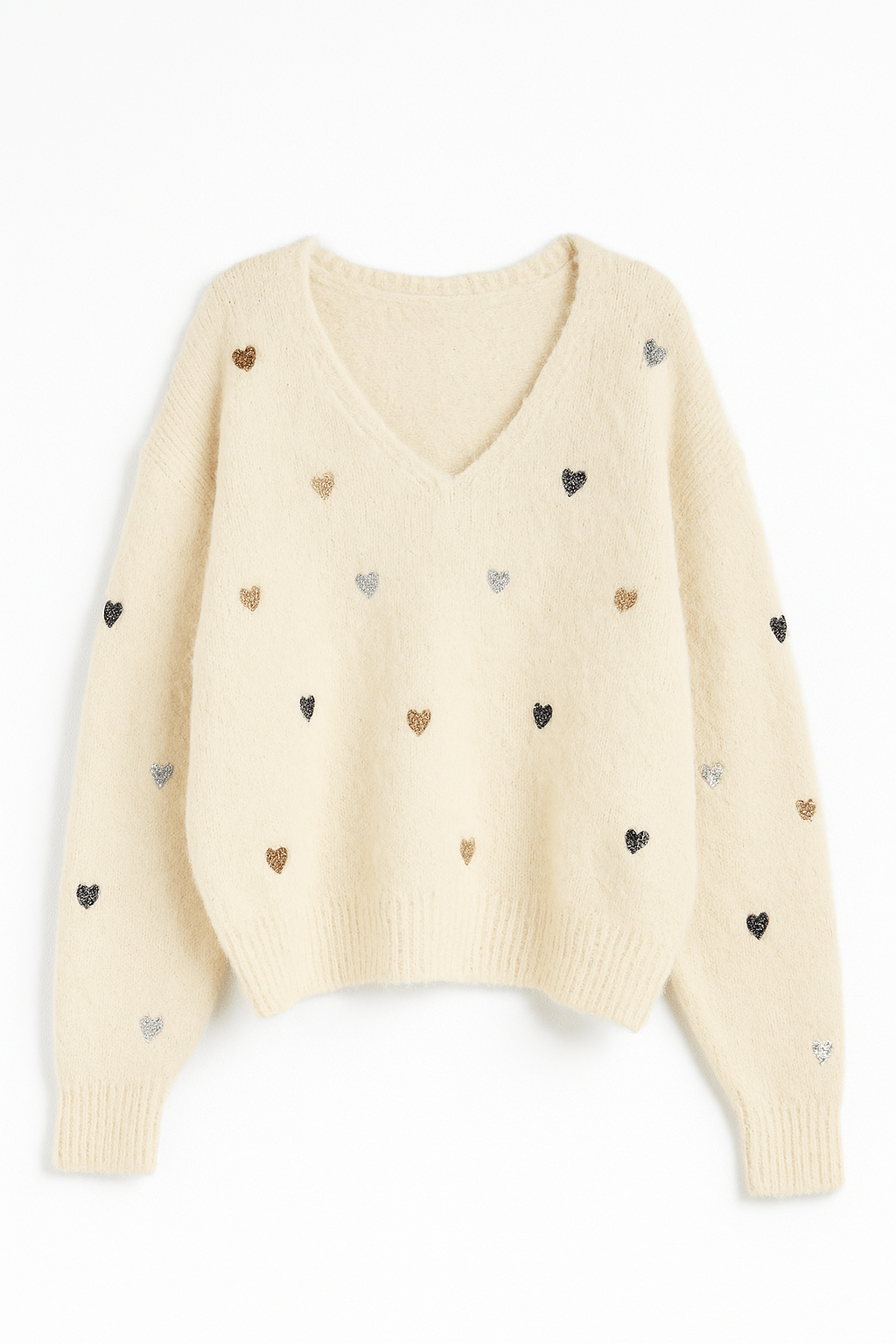 Amelie Sequin Heart Sweater - MTT Collective