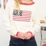 American Flag Knit Pullover Sweater - MTT Collective