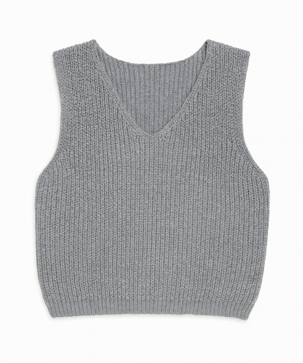 Amie Knit Sweater V - Neck Vest Top - MTT Collective