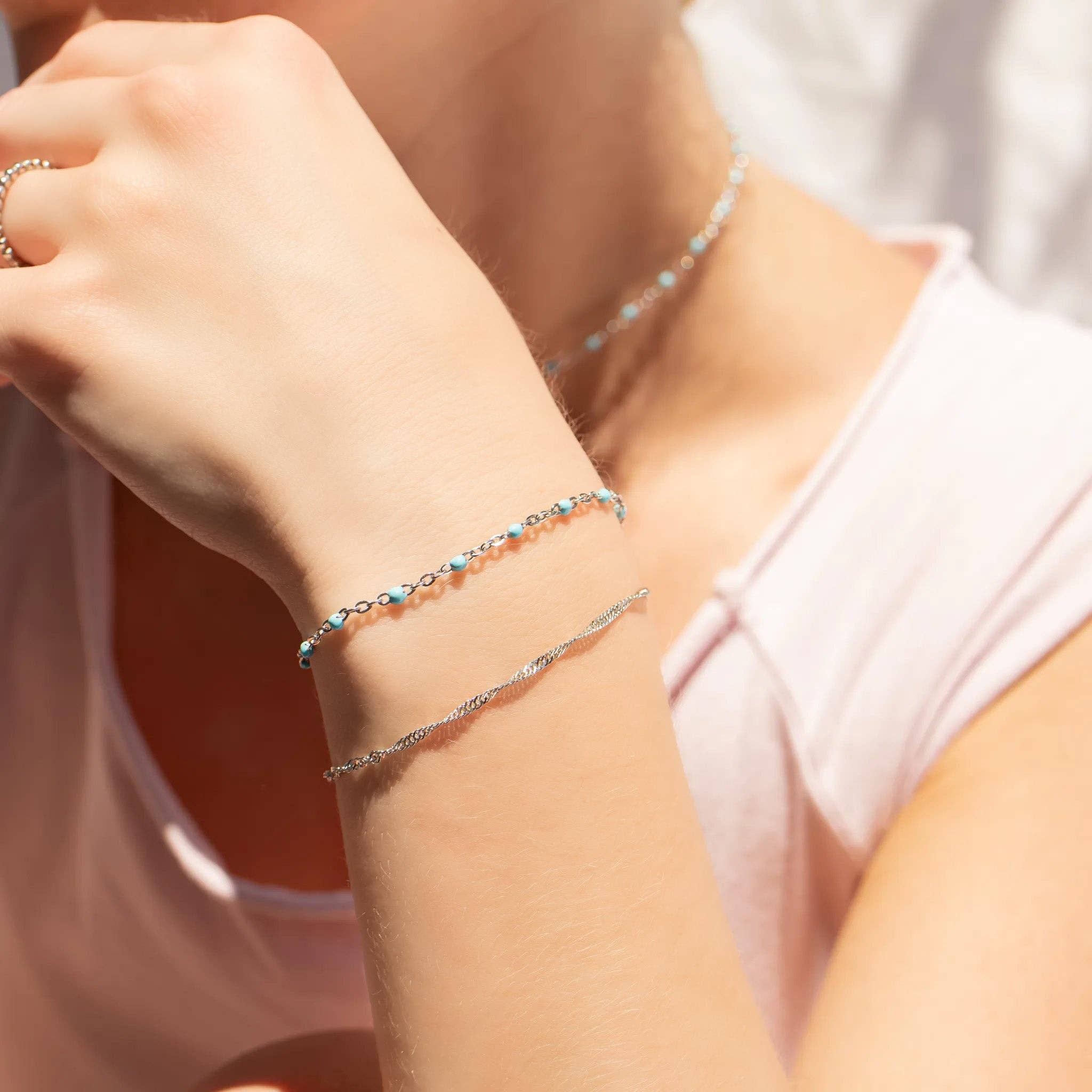 Aniya Turquoise Chain Bracelet - MTT Collective