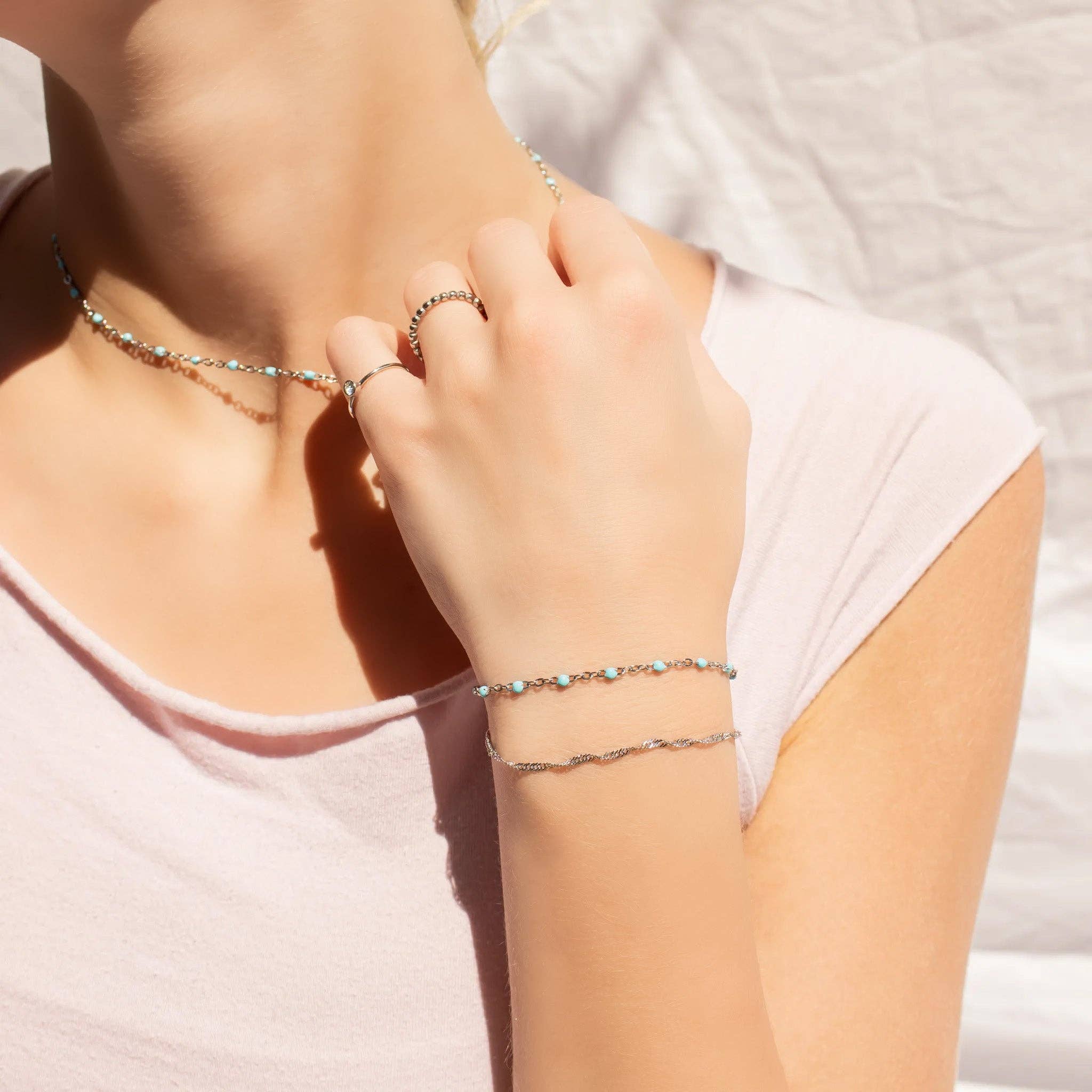 Aniya Turquoise Chain Bracelet - MTT Collective