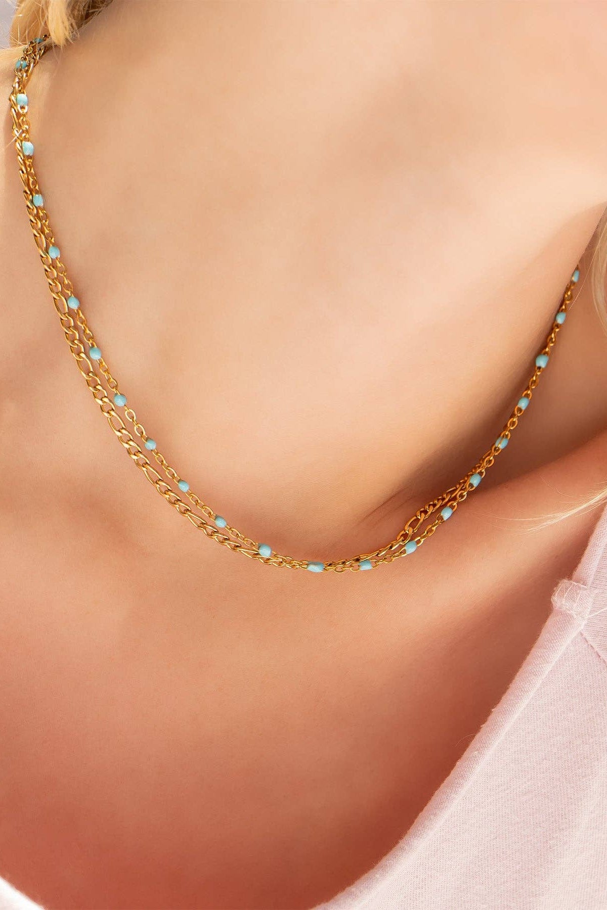 Aniya Turquoise Chain Necklace - MTT Collective