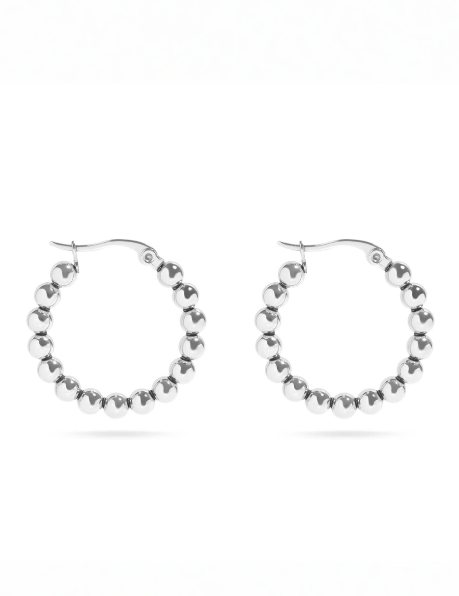 Anna Circle Ball Hoop Earrings - MTT Collective
