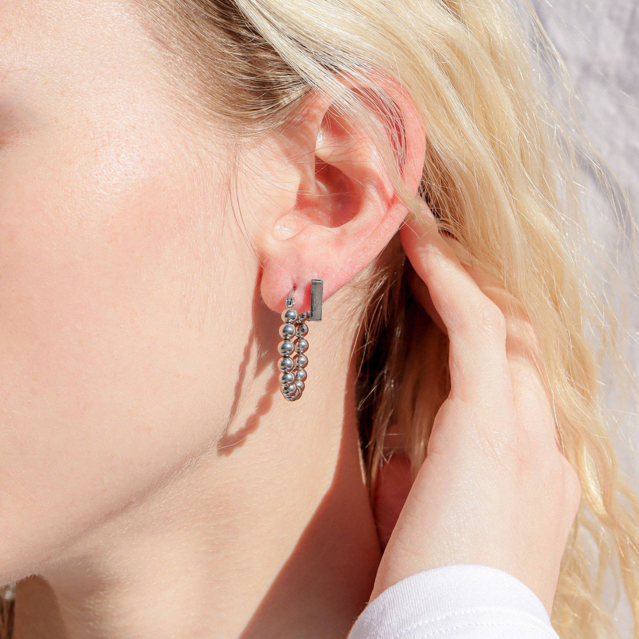 Anna Circle Ball Hoop Earrings - MTT Collective