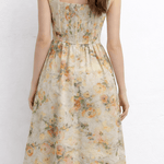 Anna Floral A - Line Midi Dress - MTT Collective
