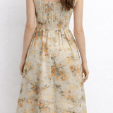 Anna Floral A - Line Midi Dress - MTT Collective