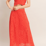 Annalise Eyelet Detailed Midi Skirt - MTT Collective