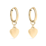 Annie Heart Pendant Hoop Earrings - MTT Collective