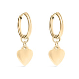 Annie Heart Pendant Hoop Earrings - MTT Collective