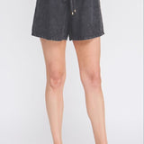 Nessa Washed Chambray Drawstring Shorts