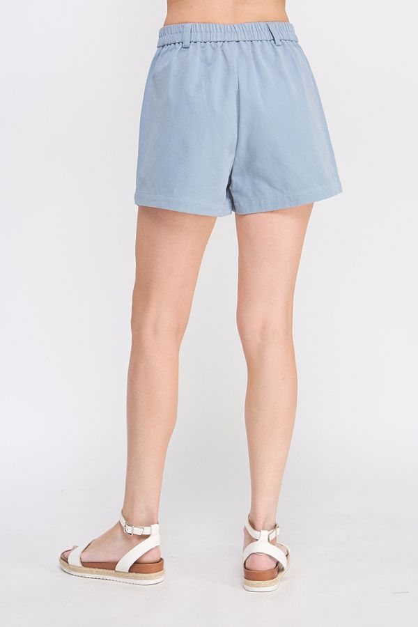Nadine Twill Box Pleat Shorts
