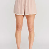 Maddie Soft Linen Embroidered Shorts