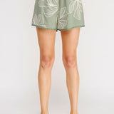 Heidi Floral Embroidered Linen Shorts