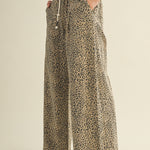 Arden Wide - Leg Leopard Print Trousers - MTT Collective