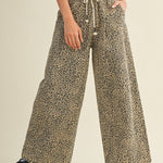 Arden Wide - Leg Leopard Print Trousers - MTT Collective