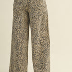 Arden Wide - Leg Leopard Print Trousers - MTT Collective