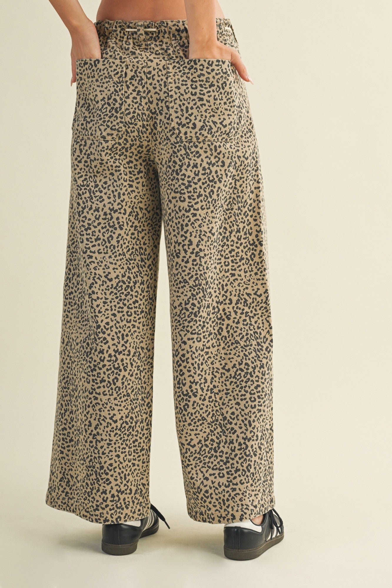 Arden Wide - Leg Leopard Print Trousers - MTT Collective