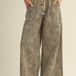 Arden Wide - Leg Leopard Print Trousers - MTT Collective