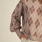 Argyle Knit Pullover Sweater - MTT Collective