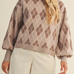Argyle Knit Pullover Sweater - MTT Collective
