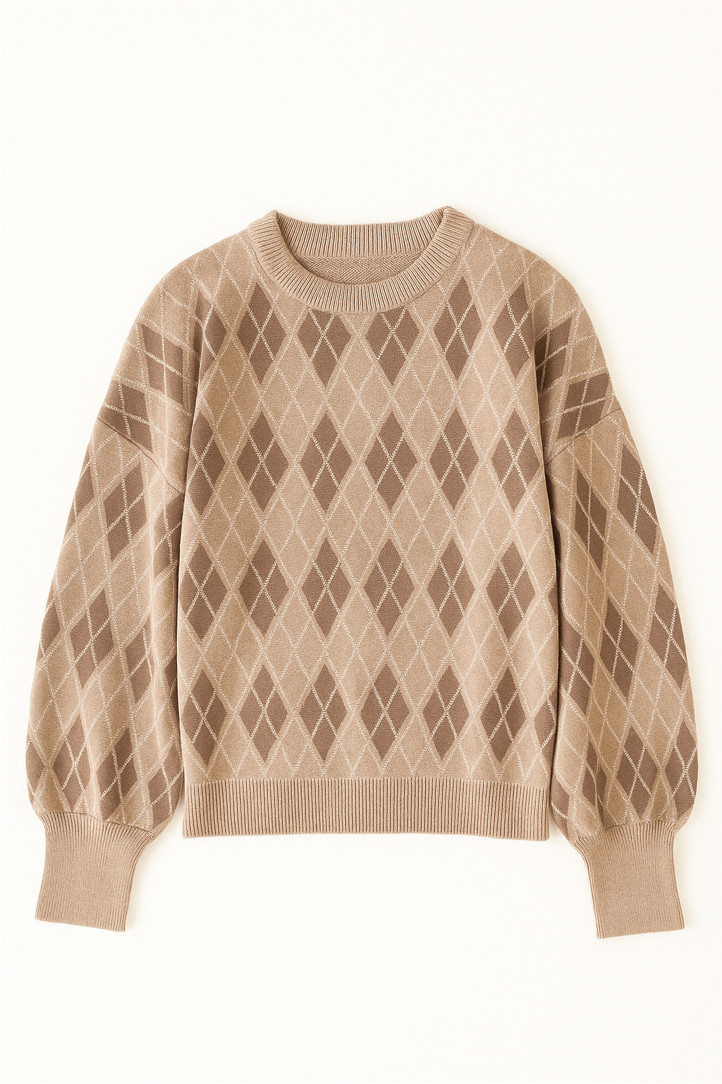 Argyle Knit Pullover Sweater - MTT Collective