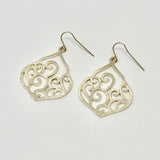 Arya Brushed Vine Drop Earrings | Gold - MTT Collective