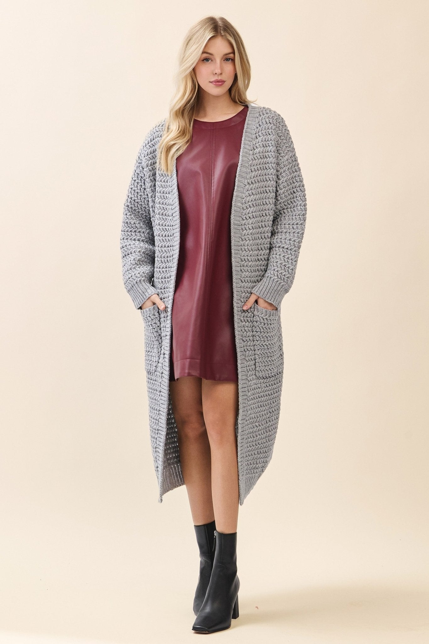 Aspen Waffle Knit Cardigan - MTT Collective