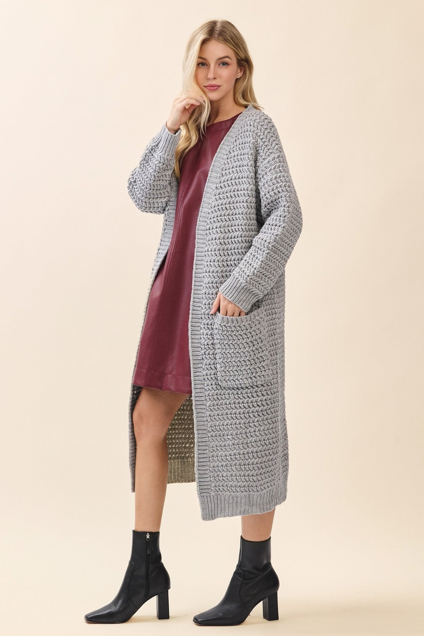 Aspen Waffle Knit Cardigan - MTT Collective