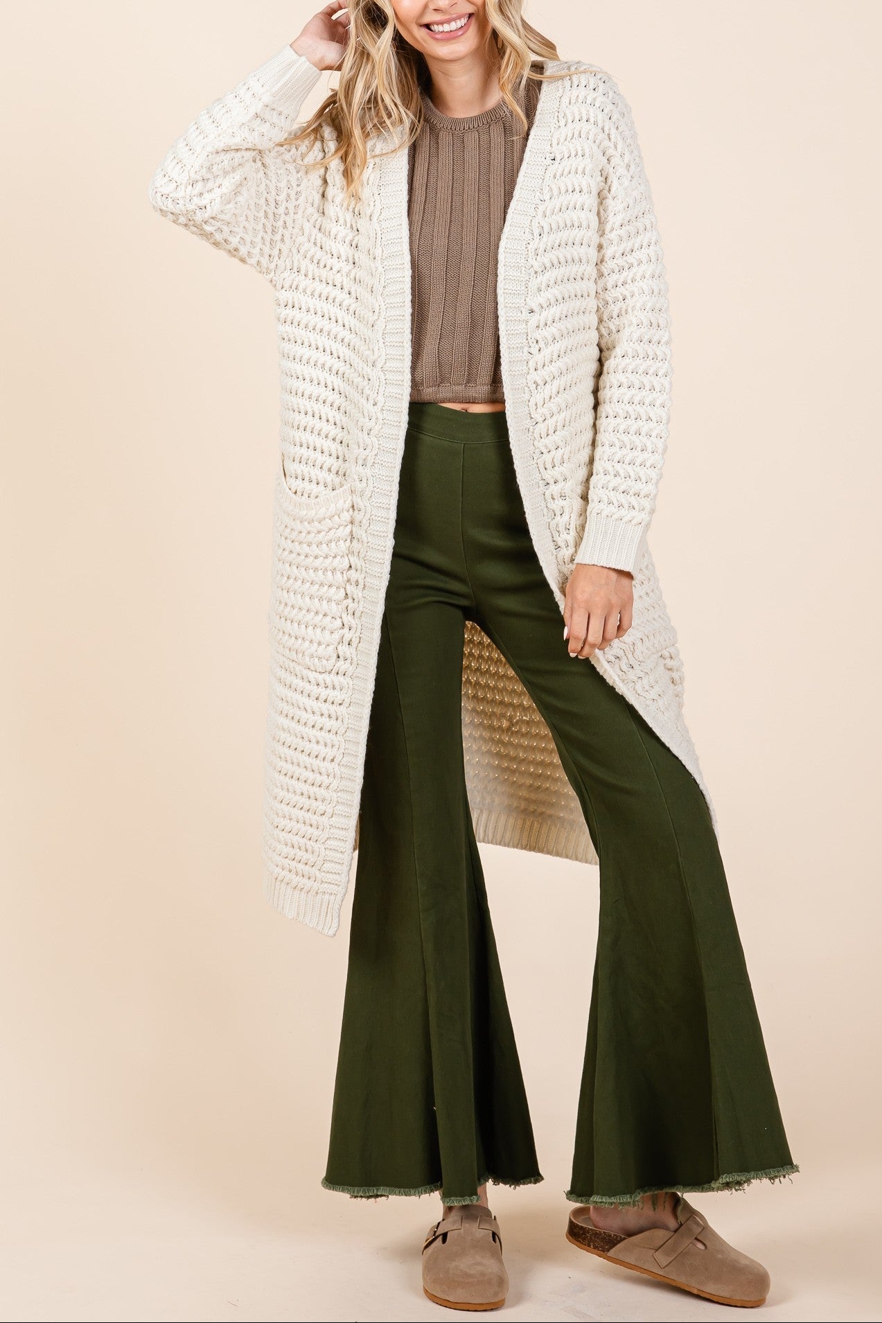 Aspen Waffle Knit Cardigan - MTT Collective