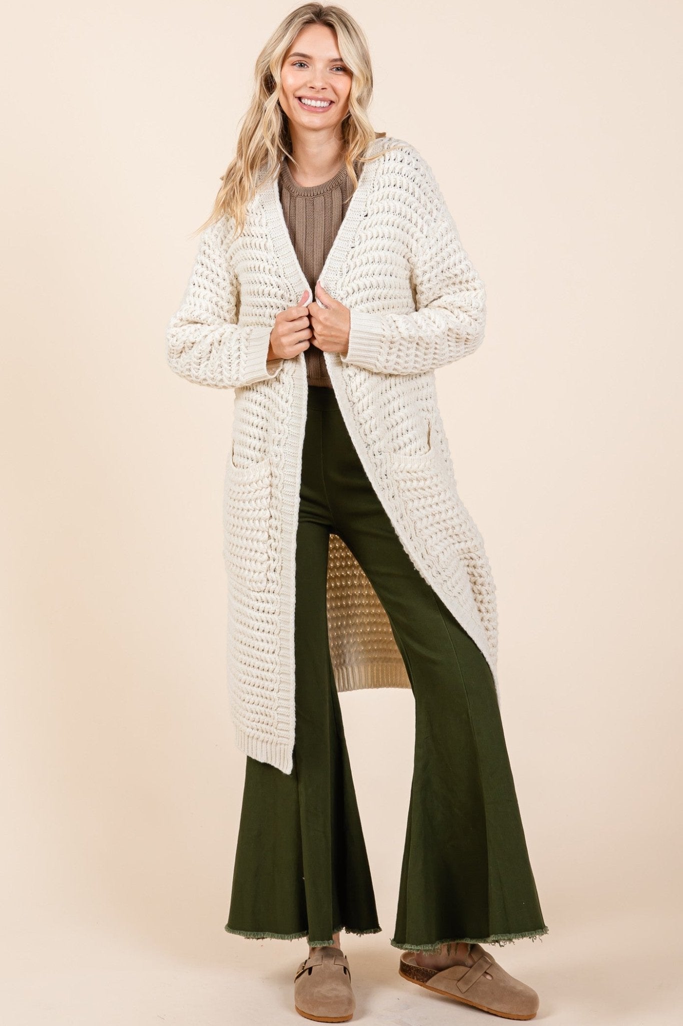 Aspen Waffle Knit Cardigan - MTT Collective