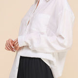 Eileen Easy Textured Button Up Top