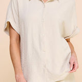 Soft and Airy Short Sleeve Dolman Shirt